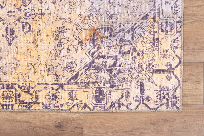 Conceptum AL 237 Alfombra Chenille Amarillo 150 x 230 cm Poliéster Suave y Duradera
